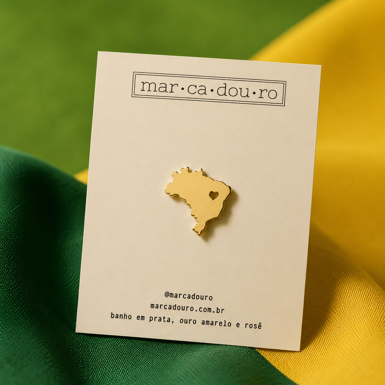 Pin Coração brasileiro