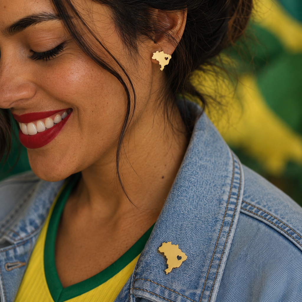 Pin Coração brasileiro